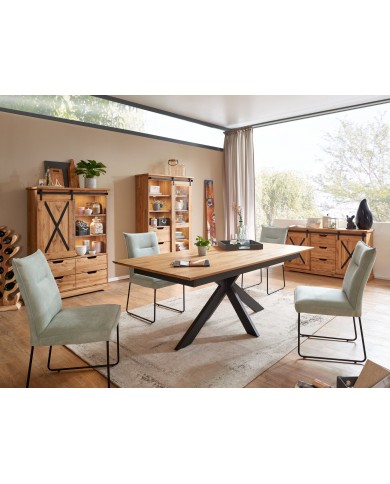 Commode STRONGWOOD II 150 cm  —  La Commode originelle  en chêne massif & esprit industriel : une qualité