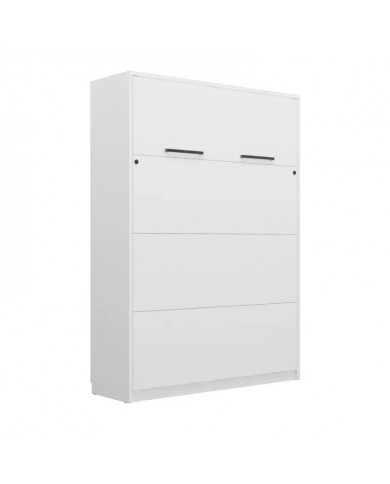 Lit escamotable vertical 120×200 cm avec LED & rangement