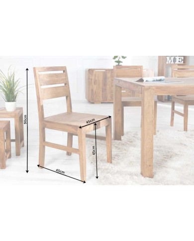 Chaise en bois massif sheesham livrée montée Corex™