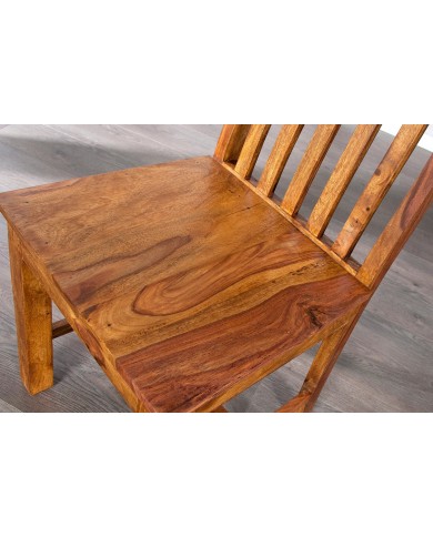 Chaise de Salle à Manger à Dossier Haut en Bois de Sheesham Massif Maka™