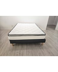 Matelas 160x200 cm hybride NUVIA Confort - Ressorts ensachés & surmatelas intégré ThermoSoft HD/HR – Épaisseur 23 cm
