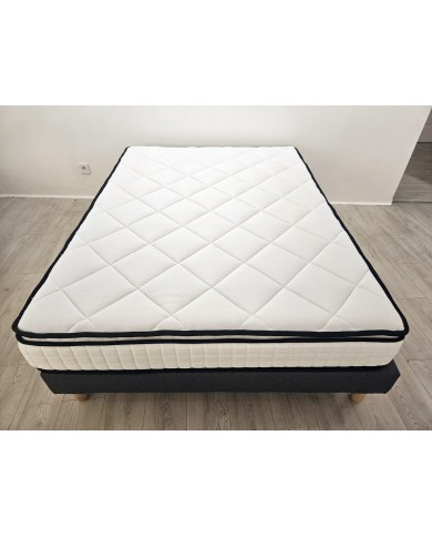 Matelas 160x200 cm hybride NUVIA Confort - Ressorts ensachés & surmatelas intégré ThermoSoft HD/HR – Épaisseur 23 cm