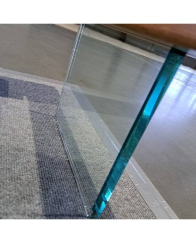 Lit Chêne Sauvage Massif & Pieds Verre Trempé Prestige | Mobili & Co