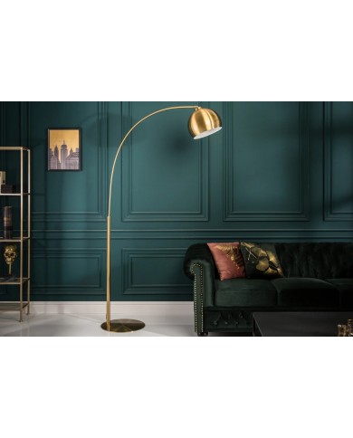 Lampadaire Arc Doré Base Marbre 205 cm Big Bow