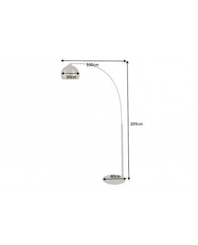 Lampadaire Arc Doré Base Marbre 205 cm Big Bow