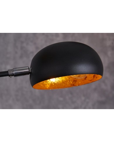 Lampadaire avec 5 branches orientables noir & or base en marbre 205 cm Five lights