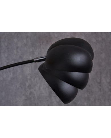 Lampadaire avec 5 branches orientables noir & or base en marbre 205 cm Five lights