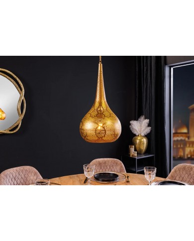 Suspension Orientale Métal Doré Fait Main ORIENTAL LIVING