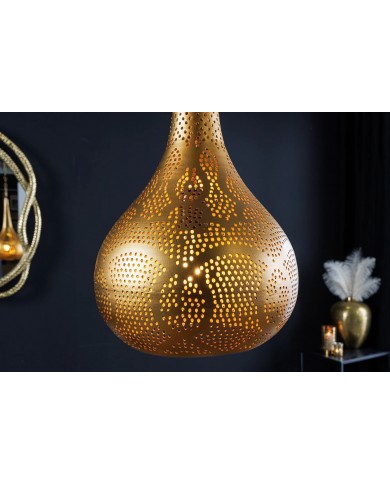 Suspension Orientale Métal Doré Fait Main ORIENTAL LIVING