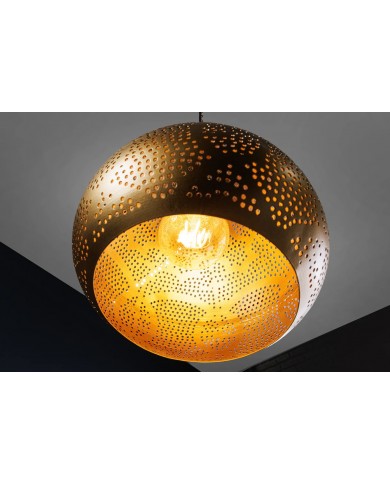 Suspension Orientale Métal Doré Fait Main ORIENTAL LIVING