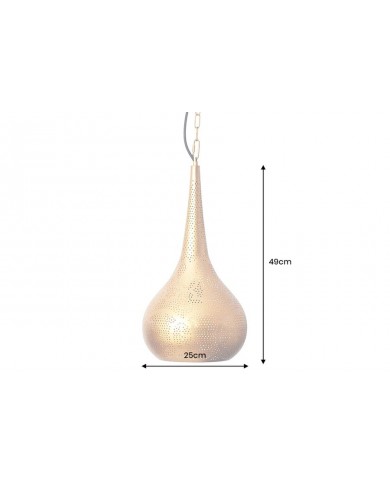 Suspension Orientale Métal Doré Fait Main ORIENTAL LIVING