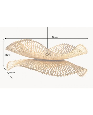Suspension Bambou Naturel ORGANIC LIVING 50 cm
