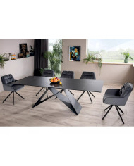 Table extensible à rallonge avec plateau en céramique Weston