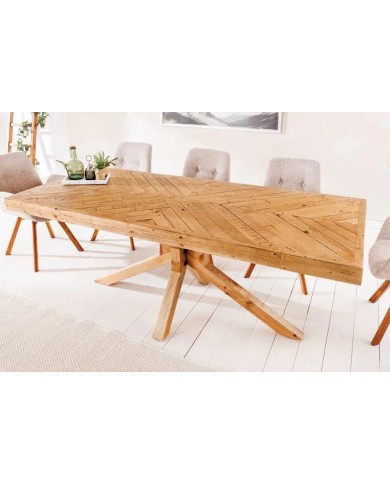 Table à manger en bois massif de pin 80 mm 200x90x78 cm FOREST II