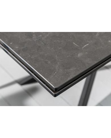 Table Extensible Céramique Gris Marbré EUPHORIA 180-260cm