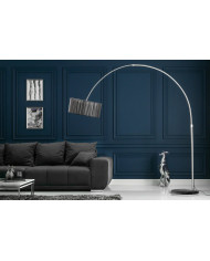 Lampadaire en métal et base en marbre massif 230 cm Arc Marble