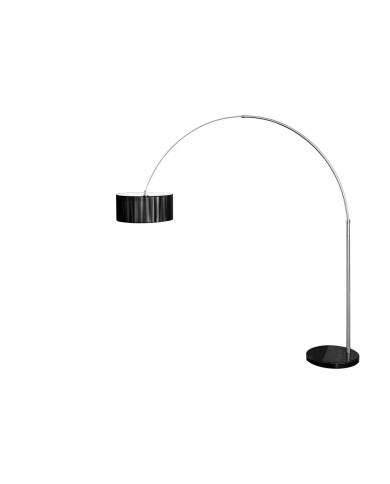 Lampadaire en métal et base en marbre massif 230 cm Arc Marble