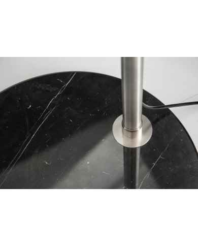 Lampadaire en métal et base en marbre massif 230 cm Arc Marble