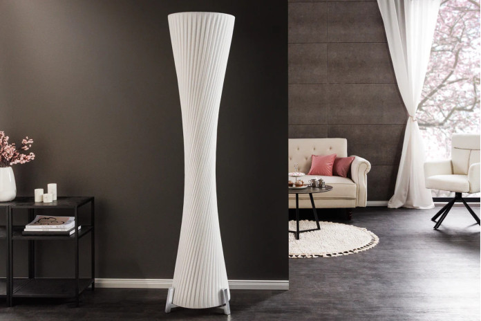 Lampadaire Blanc Pur LUMINA SNOW 180cm