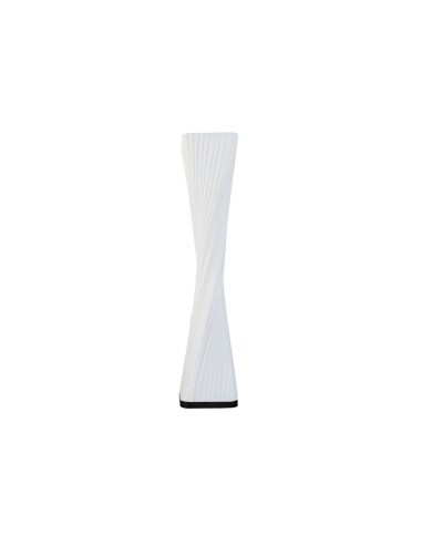 Lampadaire spirale blanc & base bois de manguier 120 cm Lumina spiral