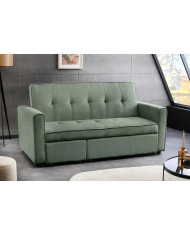 Canapé lit modulable velours côtelé avec ou sans méridienne 180 cm Velora