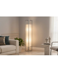 Lampadaire Design AGAPE Blanc & Argent 120 cm