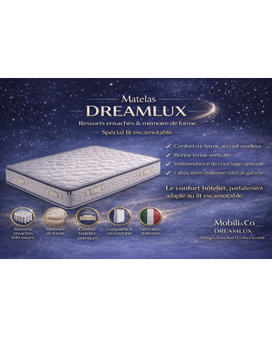 Pack Signature Confort – Lit escamotable Premium + Matelas Dreamlux | Mobili & Co