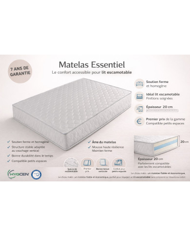 Pack Premium Lit Escamotable + Matelas ESSENTIEL – Confort & Design | Mobili & Co