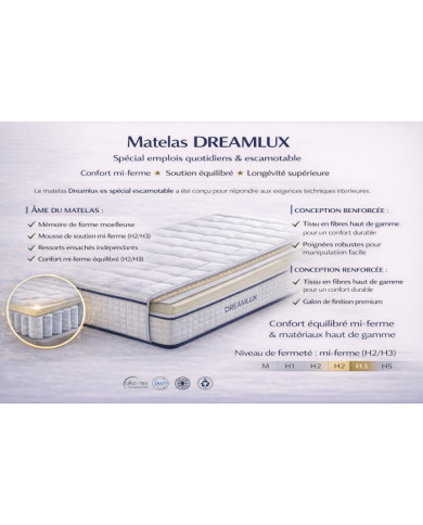 Pack Lit Escamotable DELUXE Blanc Mat 140×200 – Confort Hôtelier + Oreillers Offerts