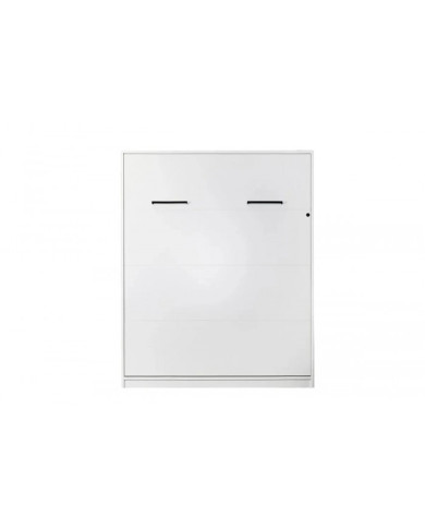 Pack Lit Escamotable DELUXE Blanc Mat 140×200 – Confort Hôtelier + Oreillers Offerts