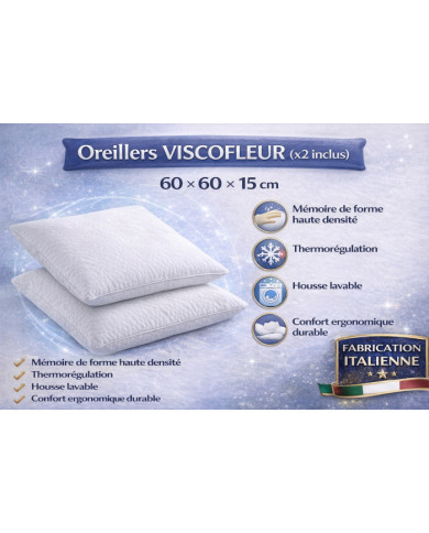 Pack Lit Escamotable DELUXE Blanc Mat 140×200 – Confort Hôtelier + Oreillers Offerts
