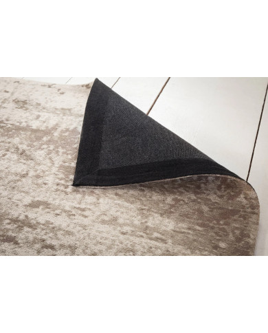 Tapis grand format 350x240 cm MODERN ART – Beige gris contemporain, texture douce et compatible chauffage au sol
