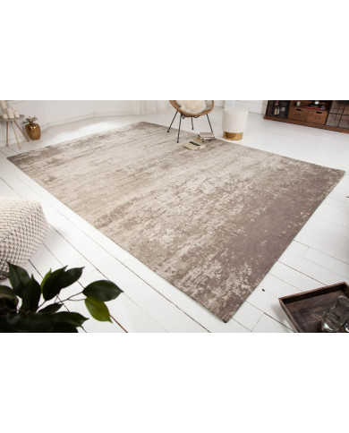 Tapis grand format 350x240 cm MODERN ART – Beige gris contemporain, texture douce et compatible chauffage au sol