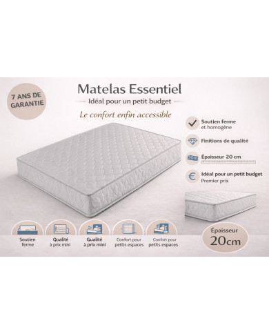 Matelas Essentiel  - confort et qualité a prix serré | Mobili & Co