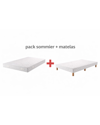 Pack Matelas + Sommier Essentiel | Literie complète pas chère