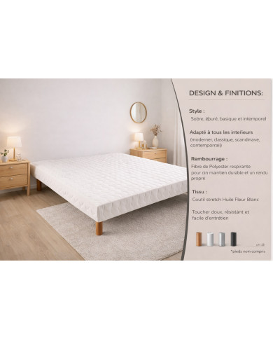 Pack Matelas + Sommier Essentiel | Literie complète pas chère