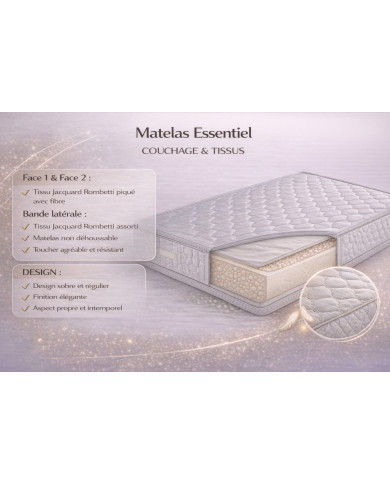 Pack Matelas + Sommier Essentiel | Literie complète pas chère