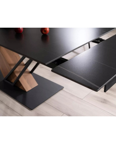 Table à Manger Extensible Céramique Noire GENESIS | Mobili & Co