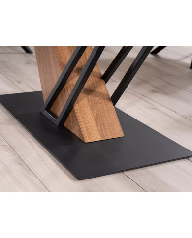 Table à Manger Extensible Céramique Noire GENESIS | Mobili & Co