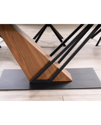 Table à Manger Extensible Céramique Noire GENESIS | Mobili & Co