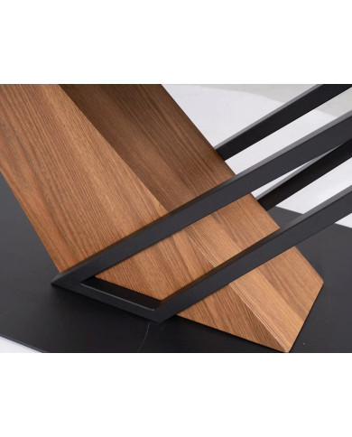 Table à Manger Extensible Céramique Noire GENESIS | Mobili & Co