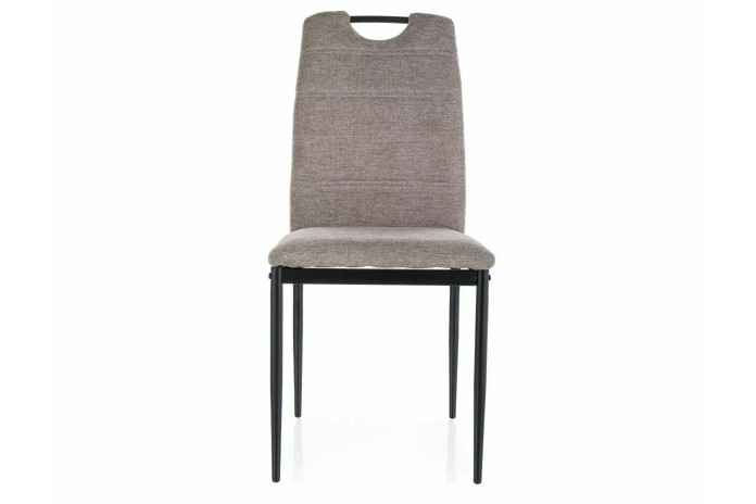 Chaise avec poignée intégrée et pieds métal  tissu ou velours RICK