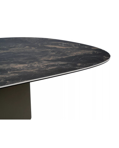 Table Basse Céramique Espagnole Noire et Cuivre Bello A | Mobili & Co