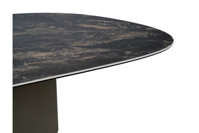 Table Basse Céramique Espagnole Noire et Cuivre Bello A | Mobili & Co