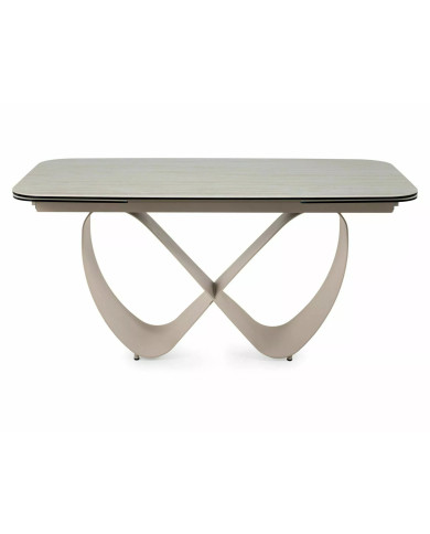 Table à Manger Extensible Céramique Travertin INFINITY 160-240 cm