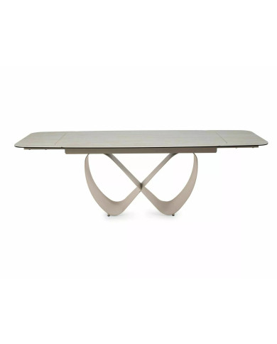 Table à Manger Extensible Céramique Travertin INFINITY 160-240 cm