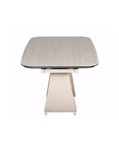 Table à Manger Extensible Céramique Travertin INFINITY 160-240 cm