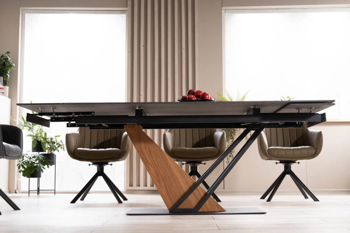 Pack Prestige : Table Céramique Extensible 160(220) x 90 cm GENESE + 6 Chaises ALAN pour 1€ de plus !