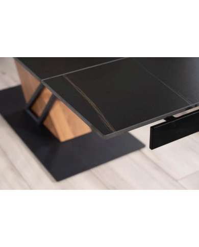 Pack Prestige : Table Céramique Extensible 160(220) x 90 cm GENESE + 6 Chaises ALAN pour 1€ de plus !