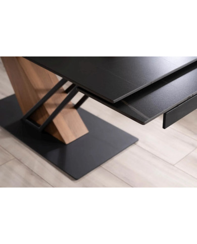 Pack Prestige : Table Céramique Extensible 160(220) x 90 cm GENESE + 6 Chaises ALAN pour 1€ de plus !